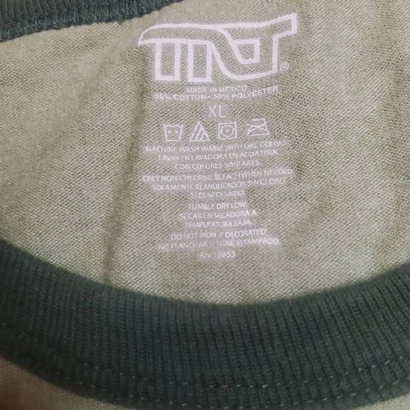 Dig Dog Adult Mens Short Sleeve Who’s Your Santa? Funny Graphic Christmas Ringer - Picture 5 of 5